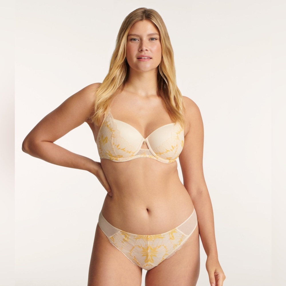 ThirdLove Petal Lace Demi Bra & Thong